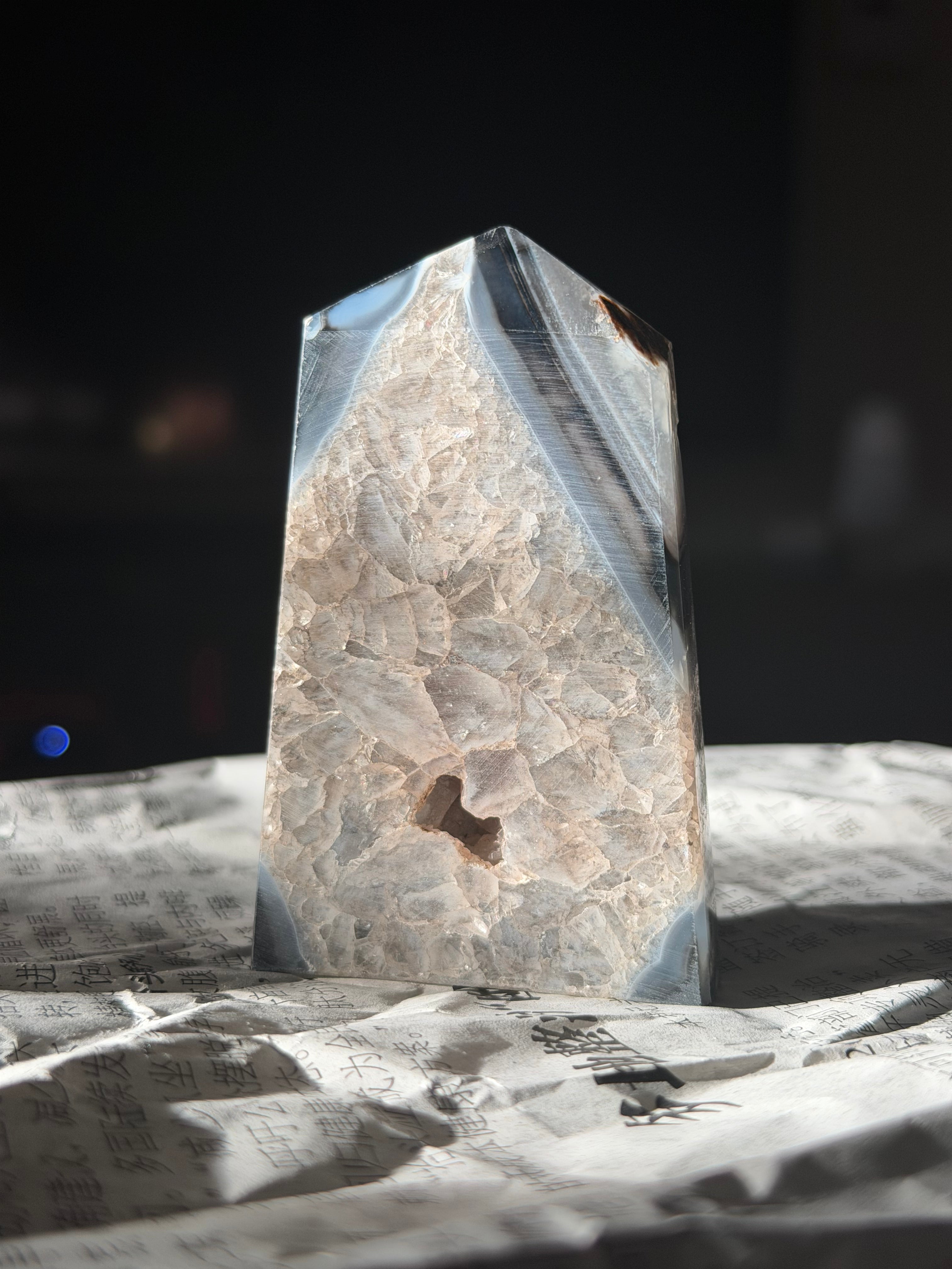 Black Agate Druzy Freeform