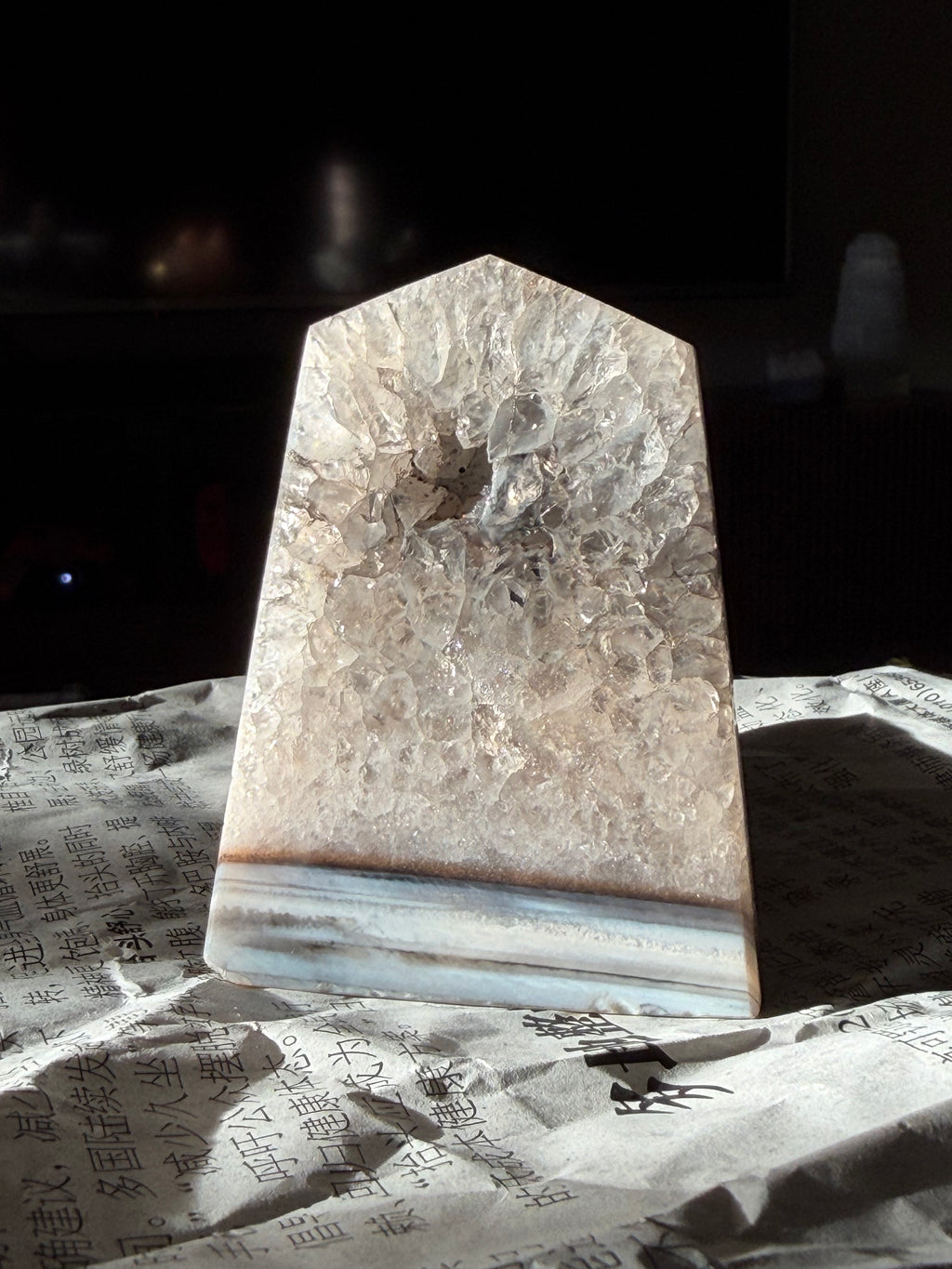 Black Agate Druzy Freeform