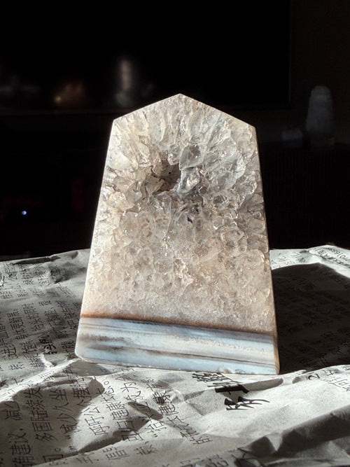 Black Agate Druzy Freeform