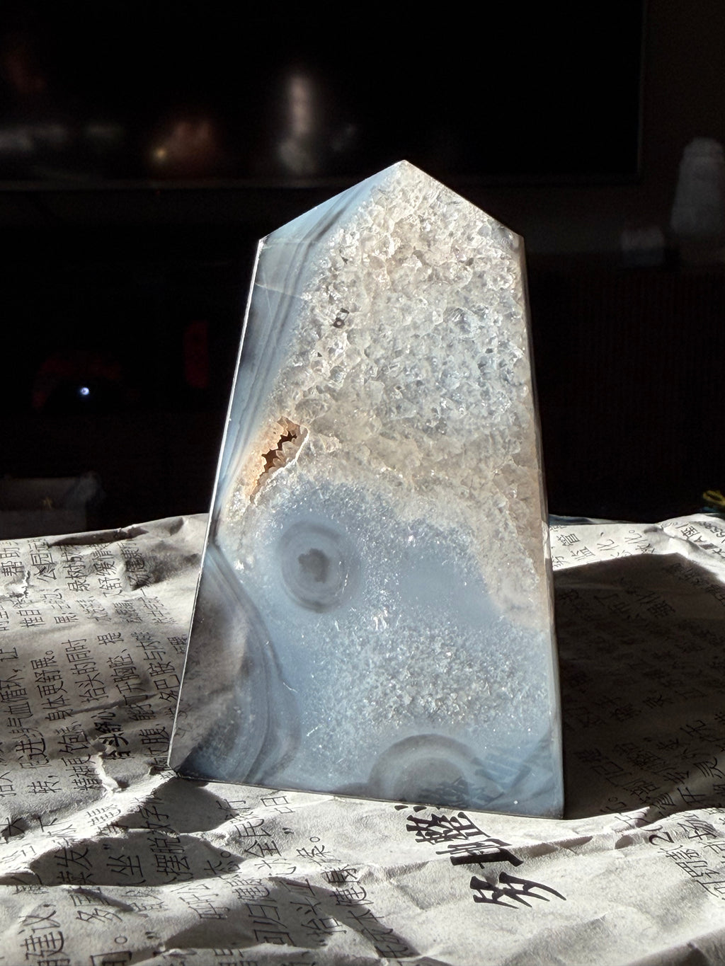 Black Agate Druzy Freeform